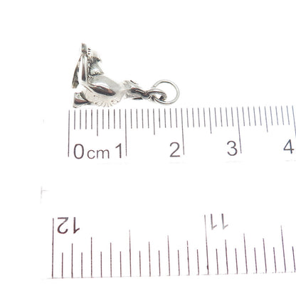 925 Sterling Silver Vintage Sea Lion Minimalist 3D Charm Pendant