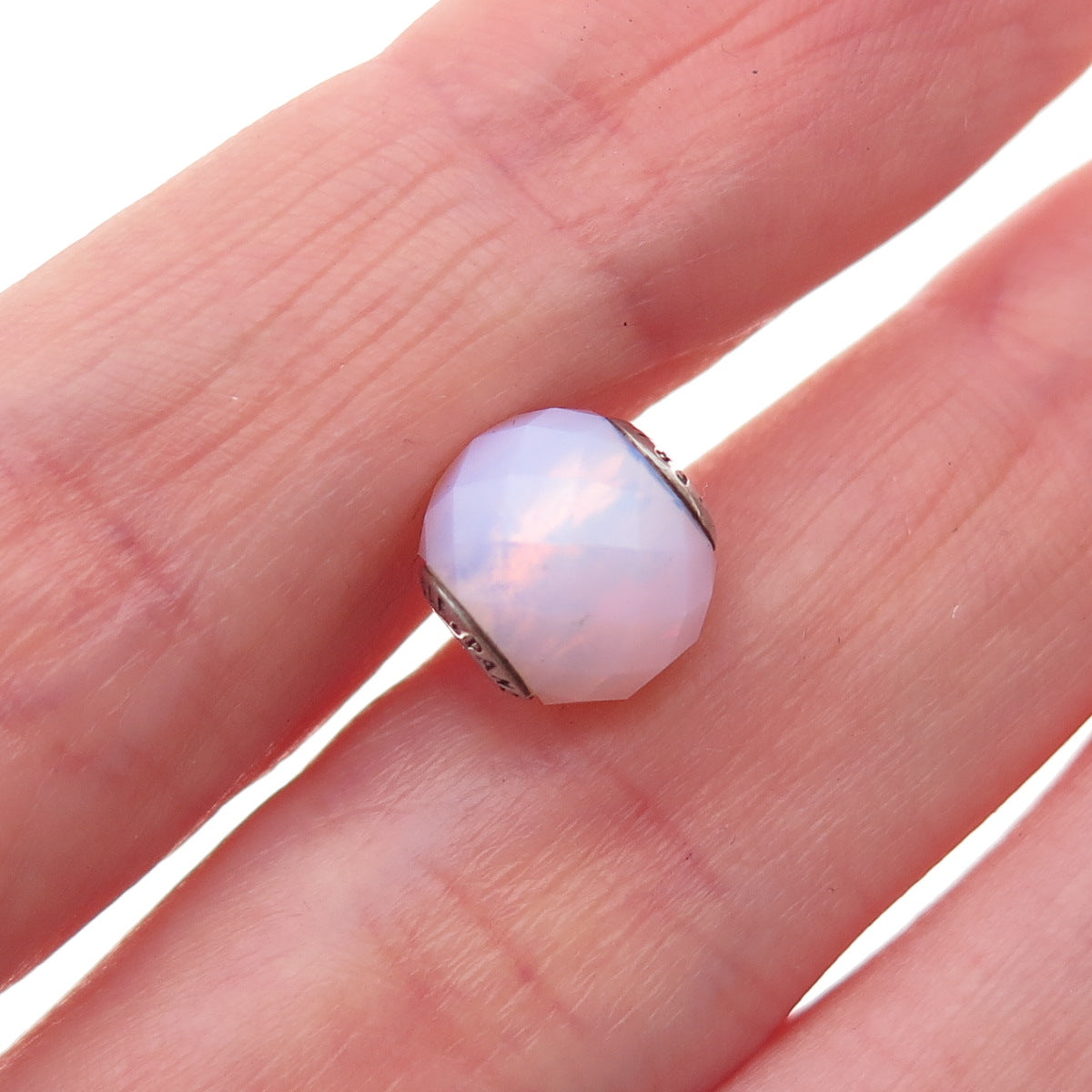 Pandora 925 Sterling Silver Real Opal Essence Friendship Slide Bead Charm