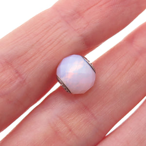 Pandora 925 Sterling Silver Real Opal Essence Friendship Slide Bead Charm