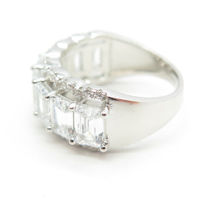 925 Sterling Silver Multi-C Z Ring Size 7