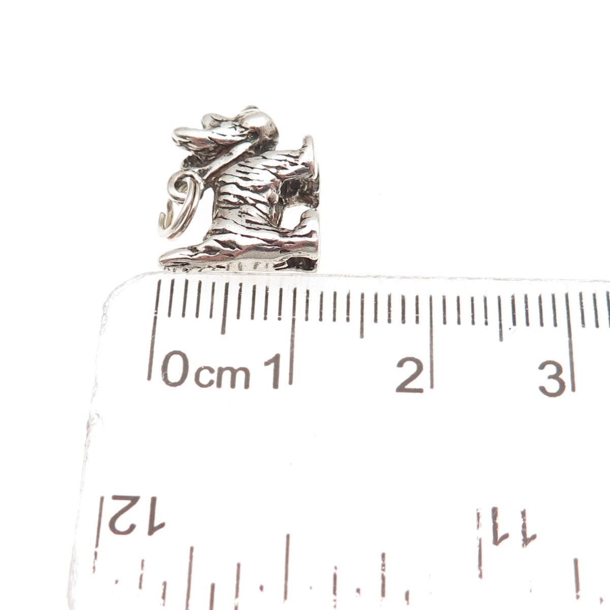 925 Sterling Silver Vintage Scottish Terrier Dog 3D Mini Charm Pendant