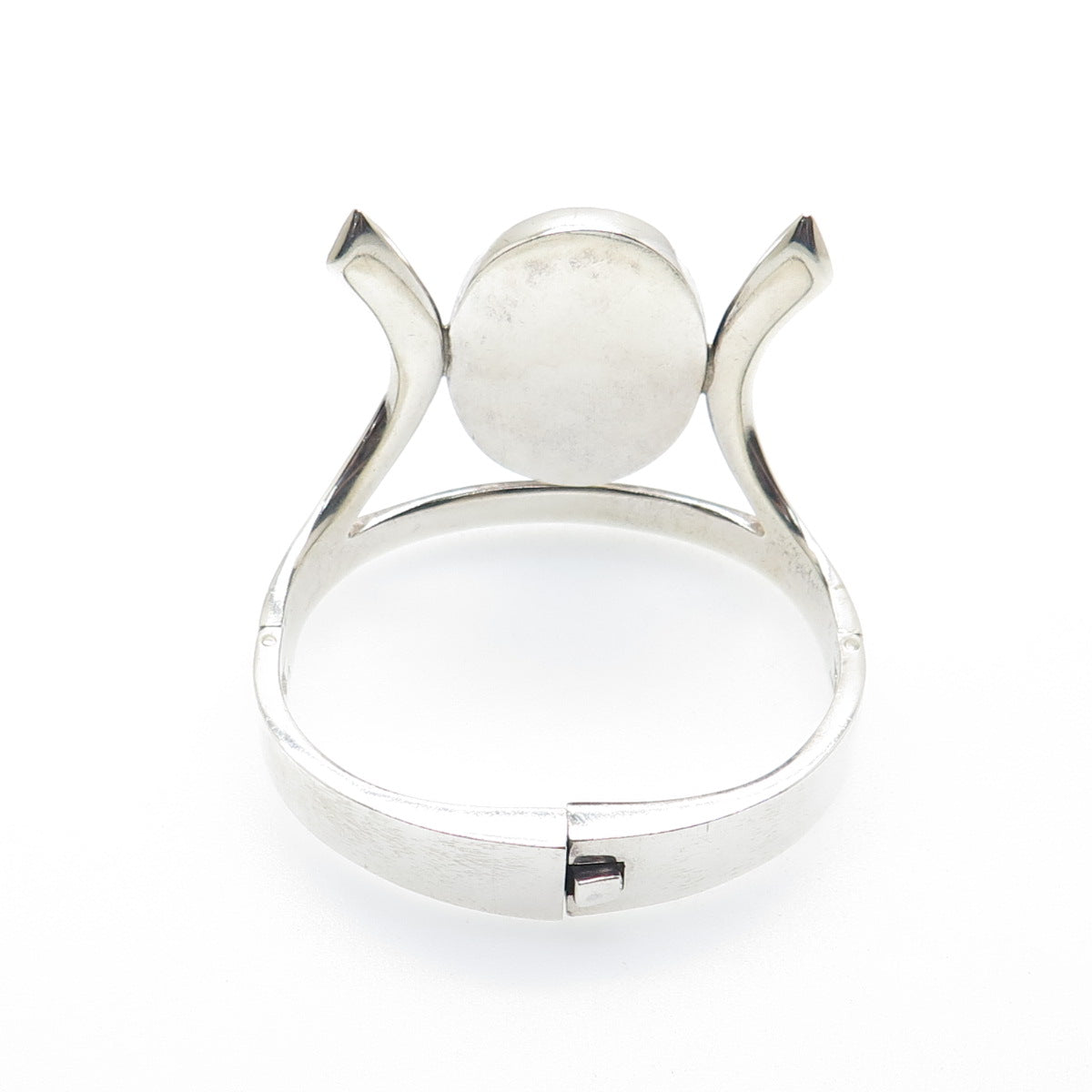 925 Sterling Silver Vintage Real Sodalite Modernist Heavy 77.9g Bracelet 6.75"