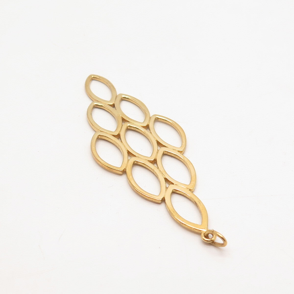 925 Sterling Silver Gold Plated T & B Modernist Pendant