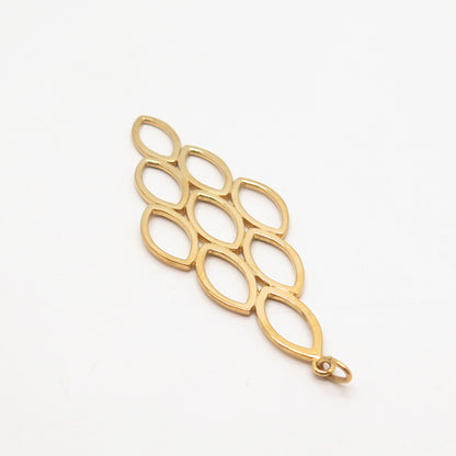 925 Sterling Silver Gold Plated T & B Modernist Pendant