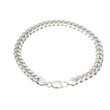 KARIZIA SPA KA 1772 925 Sterling Silver Italy Miami Cuban Link Bracelet 9"