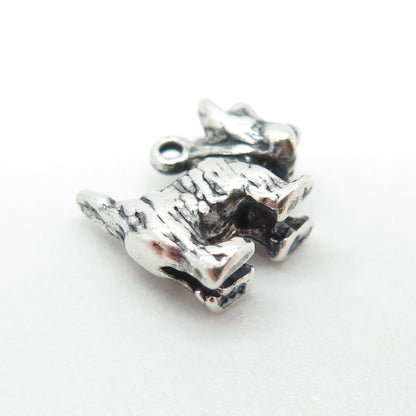 925 Sterling Silver Vintage Scottish Terrier Dog Minimalist Charm Pendant