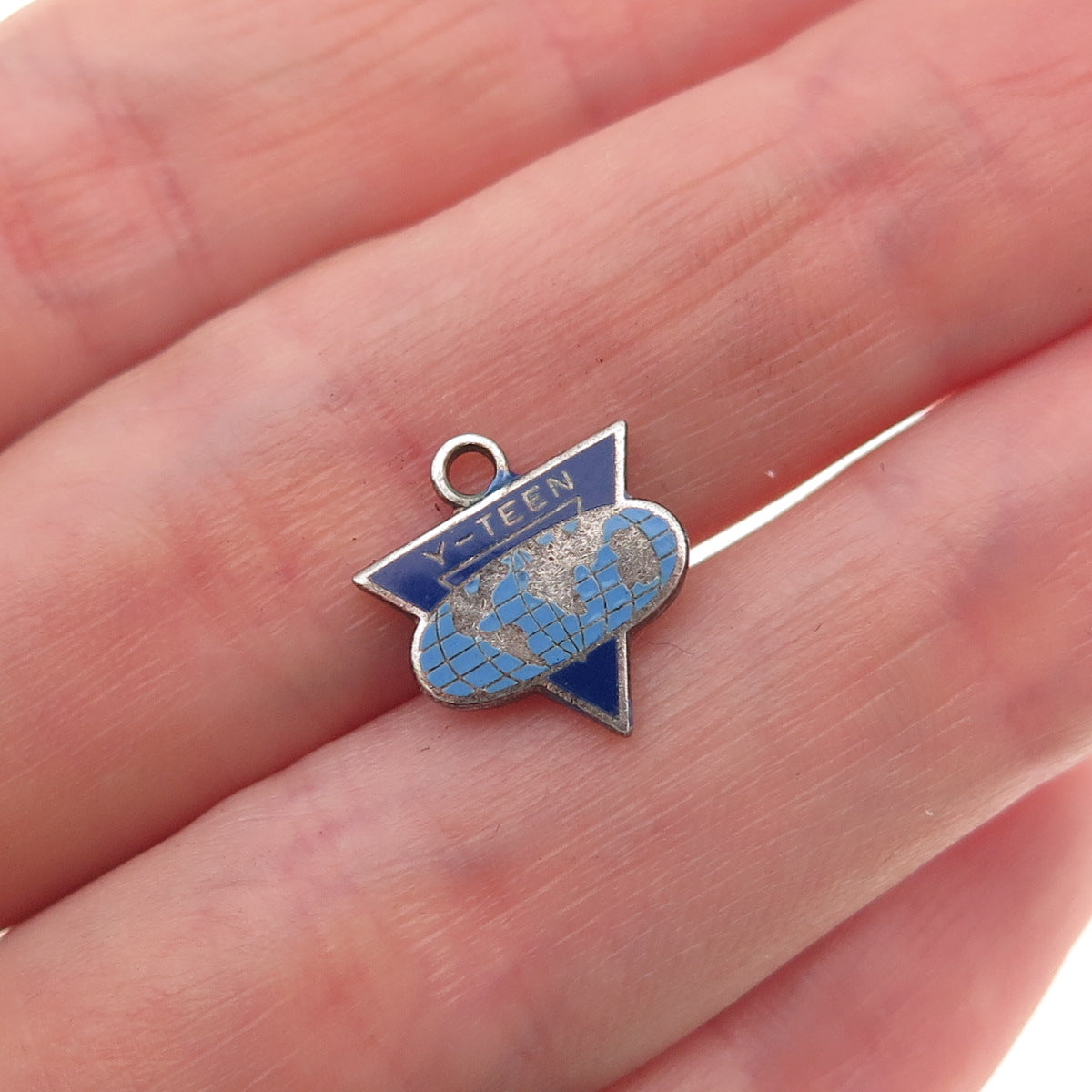 L.G. Balfour 925 Sterling Silver Vintage Enamel Y-Teen Mini Charm Pendant