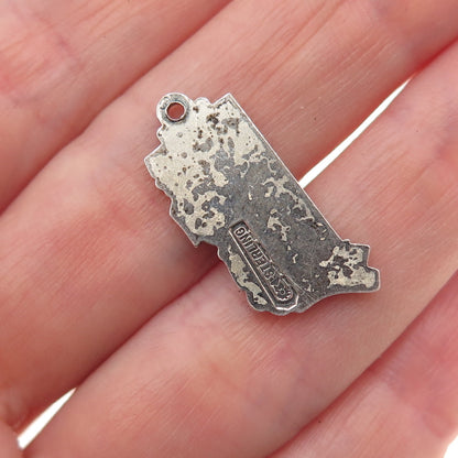 Maisels Indian 925 Sterling Silver Vintage Rhode Island Mini Charm Pendant