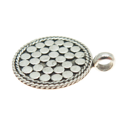 KEMMI 925 Sterling Silver Vintage Polka Dot Pendant