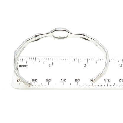 CHARLES GARNIER 925 Sterling Silver Real Clear Quartz Adjustable Bracelet 7"