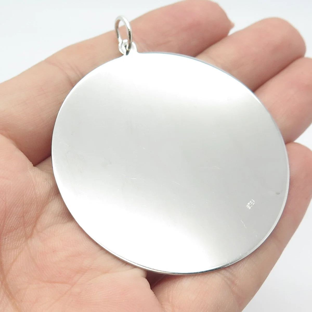 925 Sterling Silver Vintage Aries Zodiac Sign Round Pendant