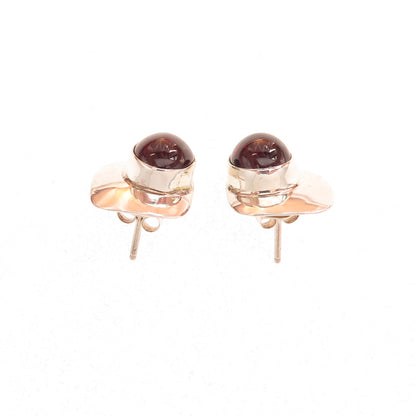 Michael Spencer Navajo Old Pawn 925 Sterling Silver Vintage Tourmaline Earrings