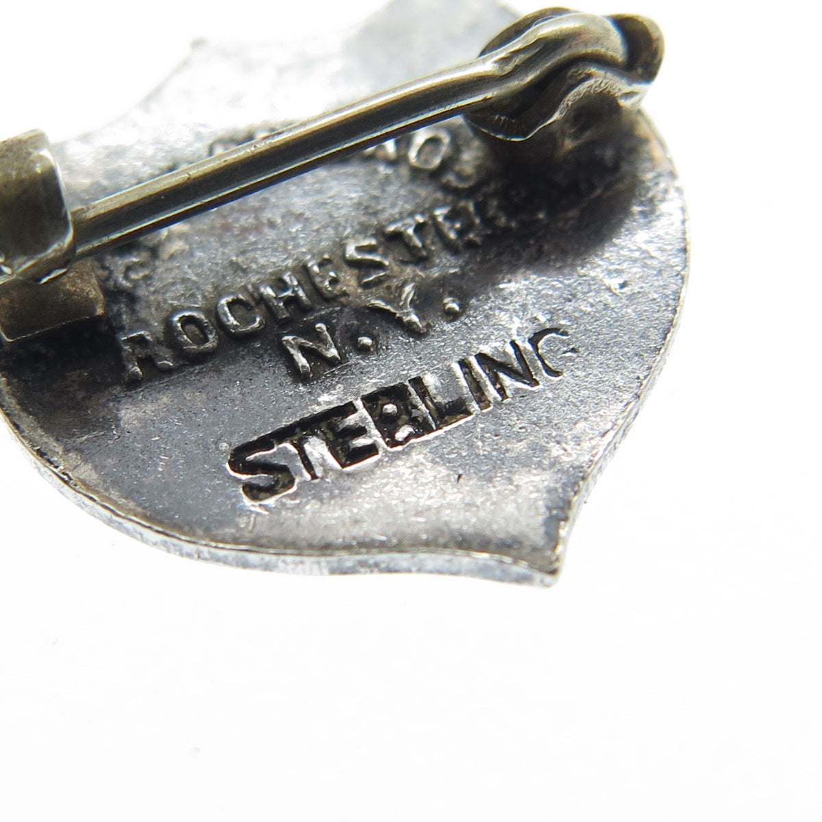 BASTIAN BROTHERS 925 Sterling Silver Antique Enamel 1909 WDC University Brooch