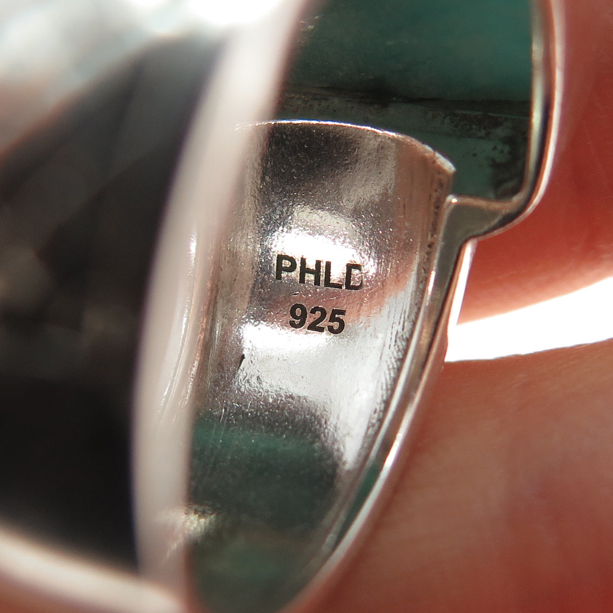 PHLD PlayHardLookDope 925 Sterling Silver Real Amazonite Ring Size 10.5