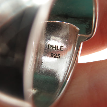 PHLD PlayHardLookDope 925 Sterling Silver Real Amazonite Ring Size 10.5