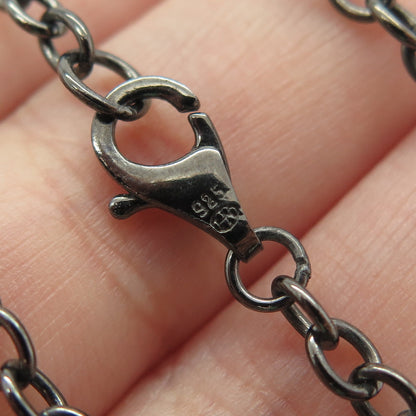 MICHAEL VALITUTTI 925 Sterling Silver White Topaz Garnet Spinel Gem Necklace 32"