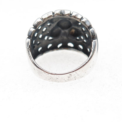 925 Sterling Silver Vintage Butterfly Oxidized Ring Size 8