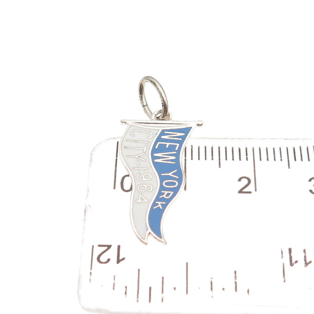 BEAU 925 Sterling Silver Vintage Enamel 1964 New York World's Fair Mini Pendant
