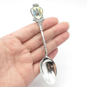 925 Sterling Silver Antique 1910 Holland Aldwinckle & Slater Enamel Spoon