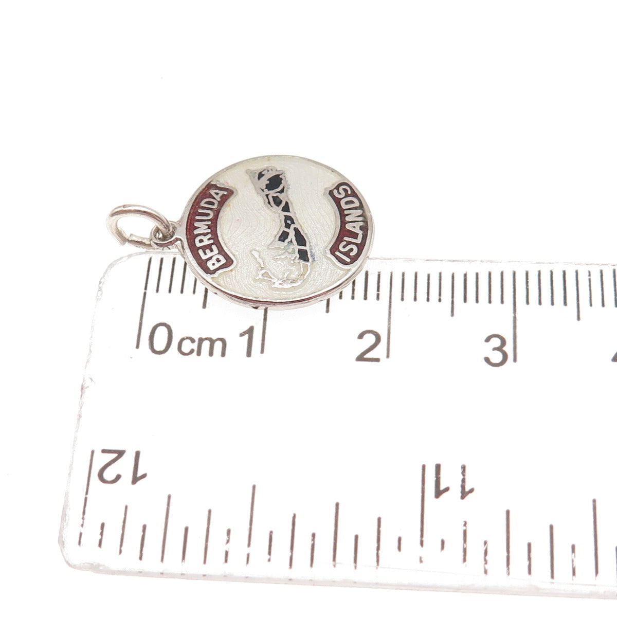 BREADNER CO. Sterling Silver Vintage Enamel Bermuda Islands Mini Charm Pendant