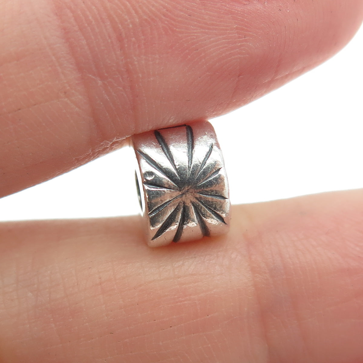 PANDORA 925 Sterling Silver Sunburst Clip Charm