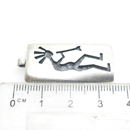 MARVIN C. LOMAHAFTEWA Old Pawn Sterling Silver Vintage Kokopelli Tribal Pendant