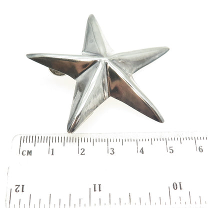 925 Sterling Silver Vintage Mexico Star Pin Brooch / Pendant