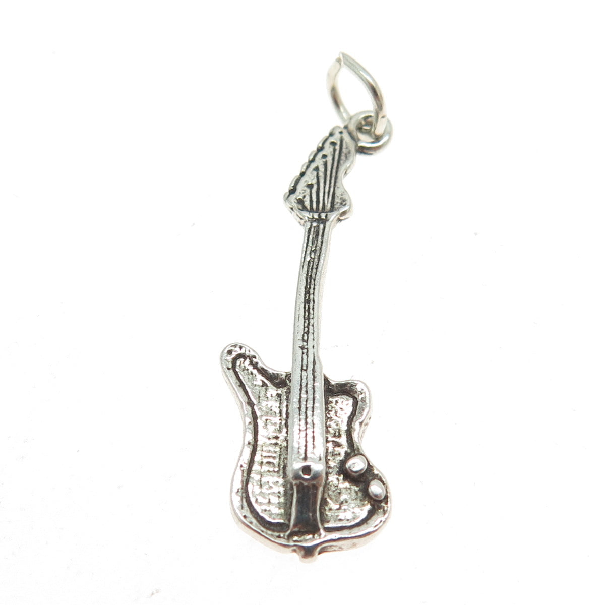 MAISELS INDIAN TRADING 925 Sterling Silver Vintage Electric Guitar Mini Pendant