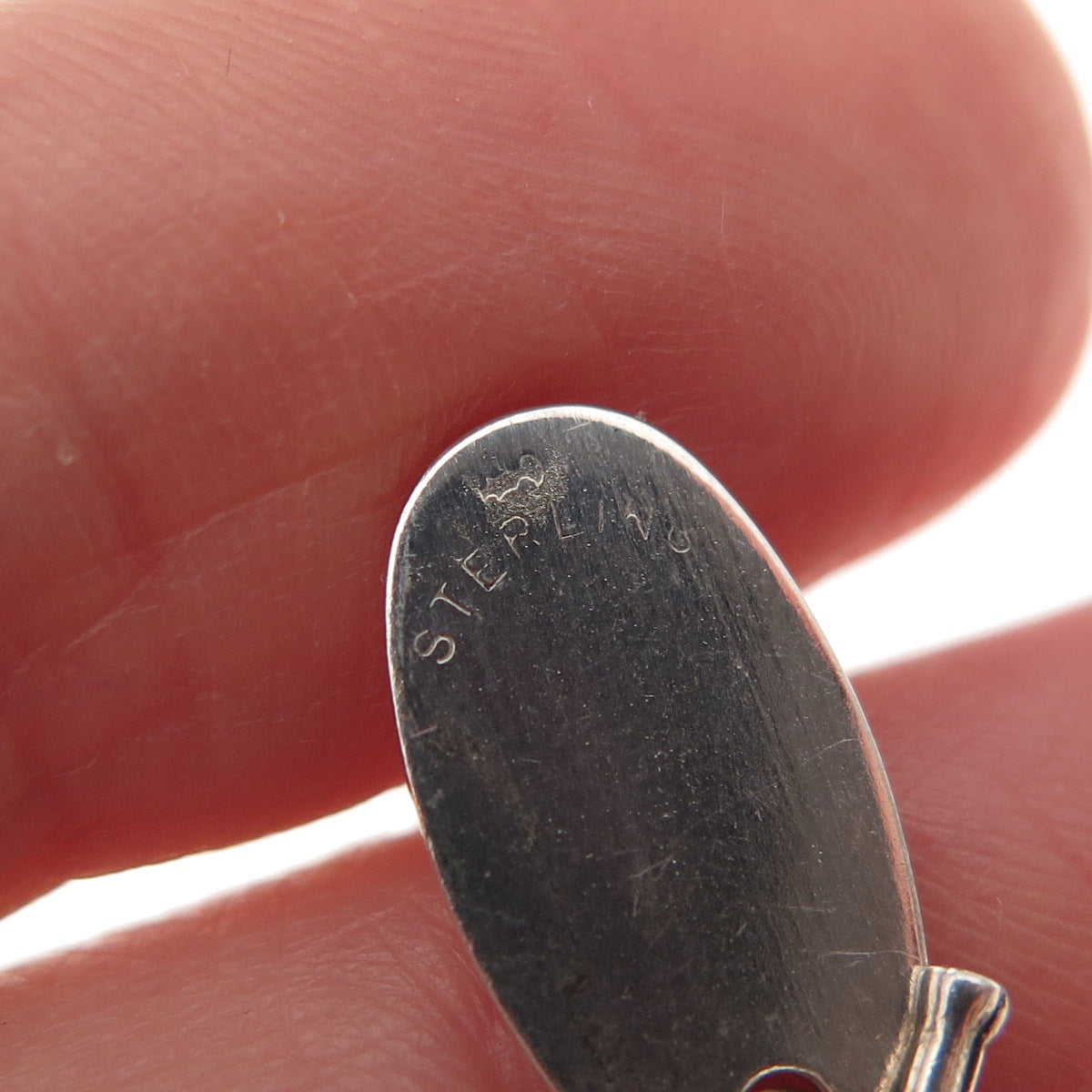 925 Sterling Silver Vintage Trumpet Manitowish Waters 3D Mini Charm Pendant