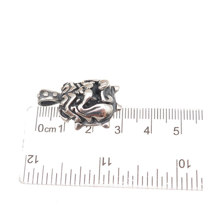 925 Sterling Silver Vintage Bulldog Oxidized Pendant