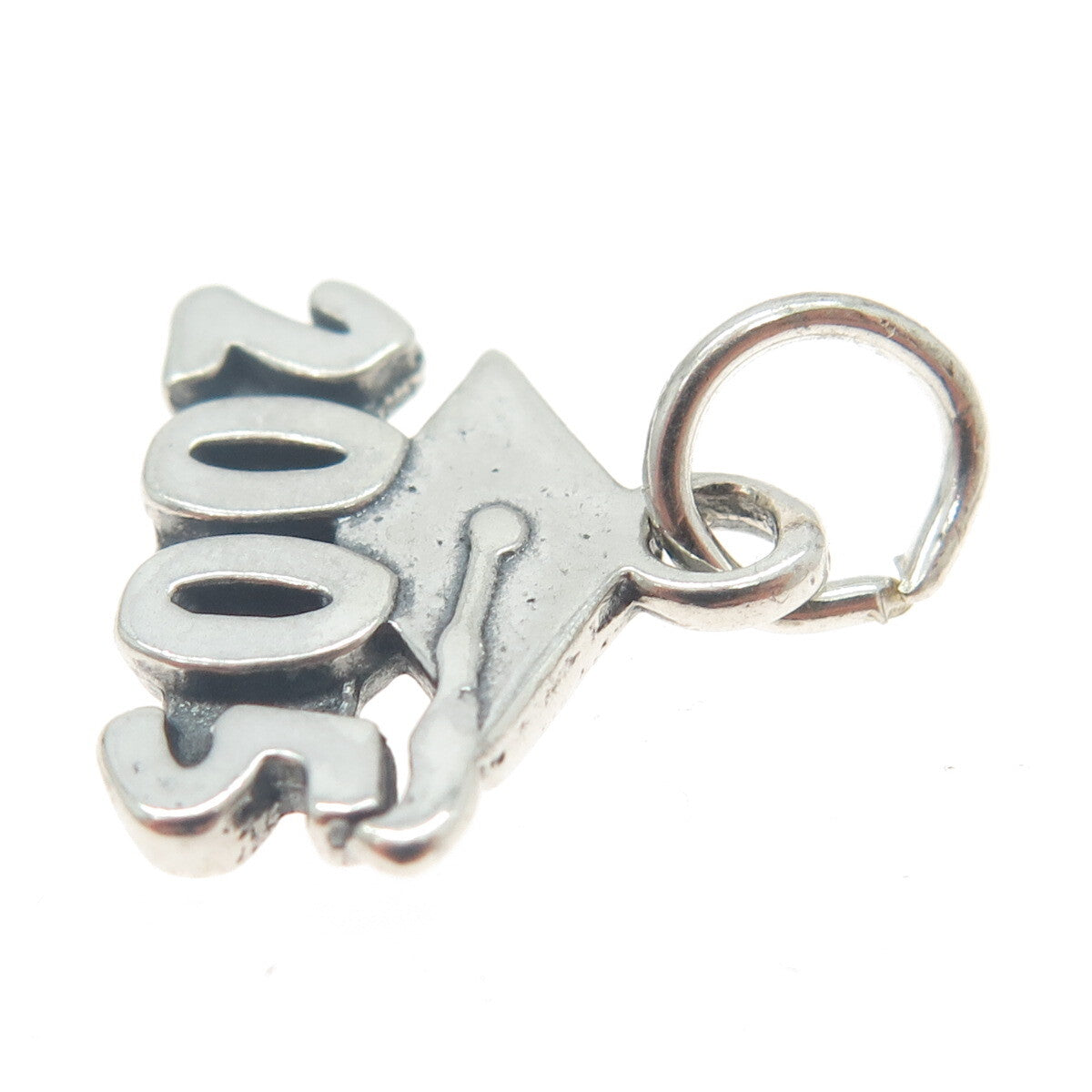 SUNDANCER 925 Sterling Silver 2005 Graduation Minimalist Charm Pendant