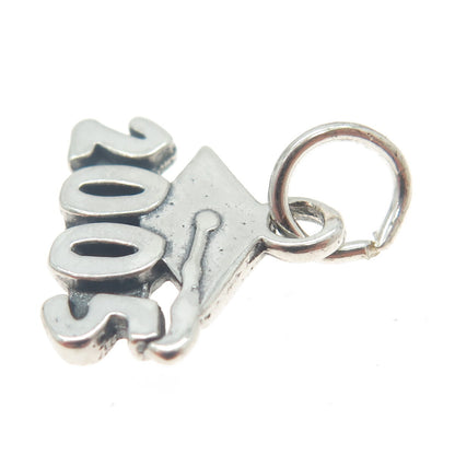SUNDANCER 925 Sterling Silver 2005 Graduation Minimalist Charm Pendant