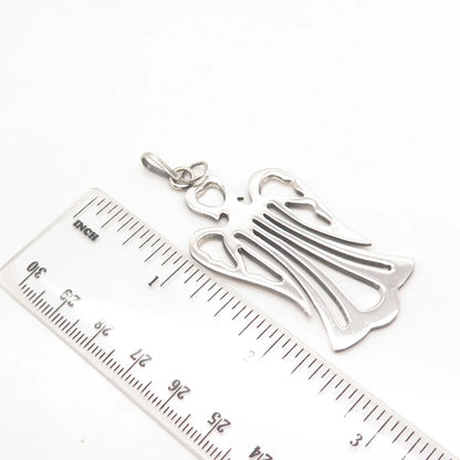 925 Sterling Silver Vintage Mexico Angel Pendant