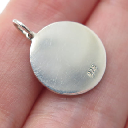 925 Sterling Silver Purple Enamel Mom & Child Cat Minimalist Charm Pendant