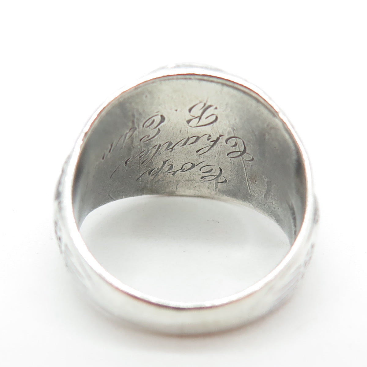 925 Sterling Silver Antique WWII US Army Recruiting Command Ring Size 7.25