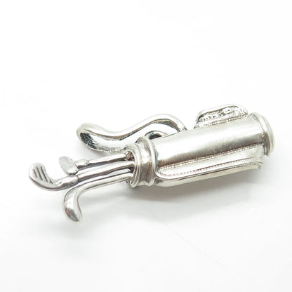 925 Sterling Silver Vintage Mexico Golf Club Pin Brooch