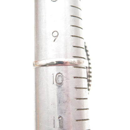 925 Sterling Silver Vintage Real Cabochon Jade Statement Ring Size 9.75