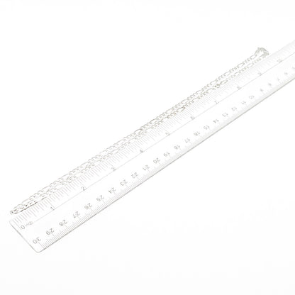 P. LUX 925 Sterling Silver Vintage Italy Figaro Chain Necklace 20"