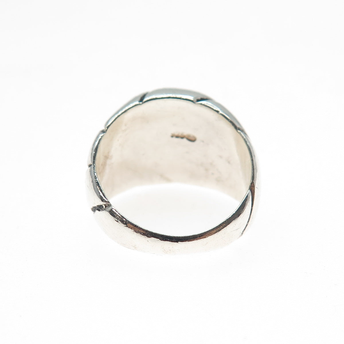 925 Sterling Silver Vintage Modernist Dome Ring Size 5.75