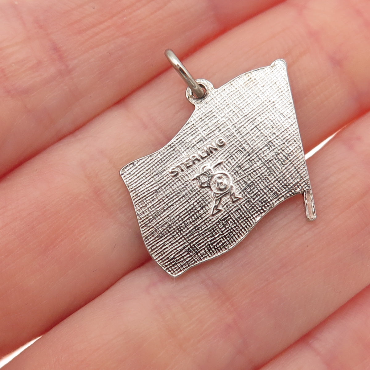 Elco 925 Sterling Silver Vintage Enamel New York State Flag Mini Charm Pendant