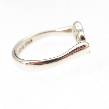 Tiffany & Co. Elsa Peretti 925 Sterling Silver Vintage Open Heart Ring Size 5