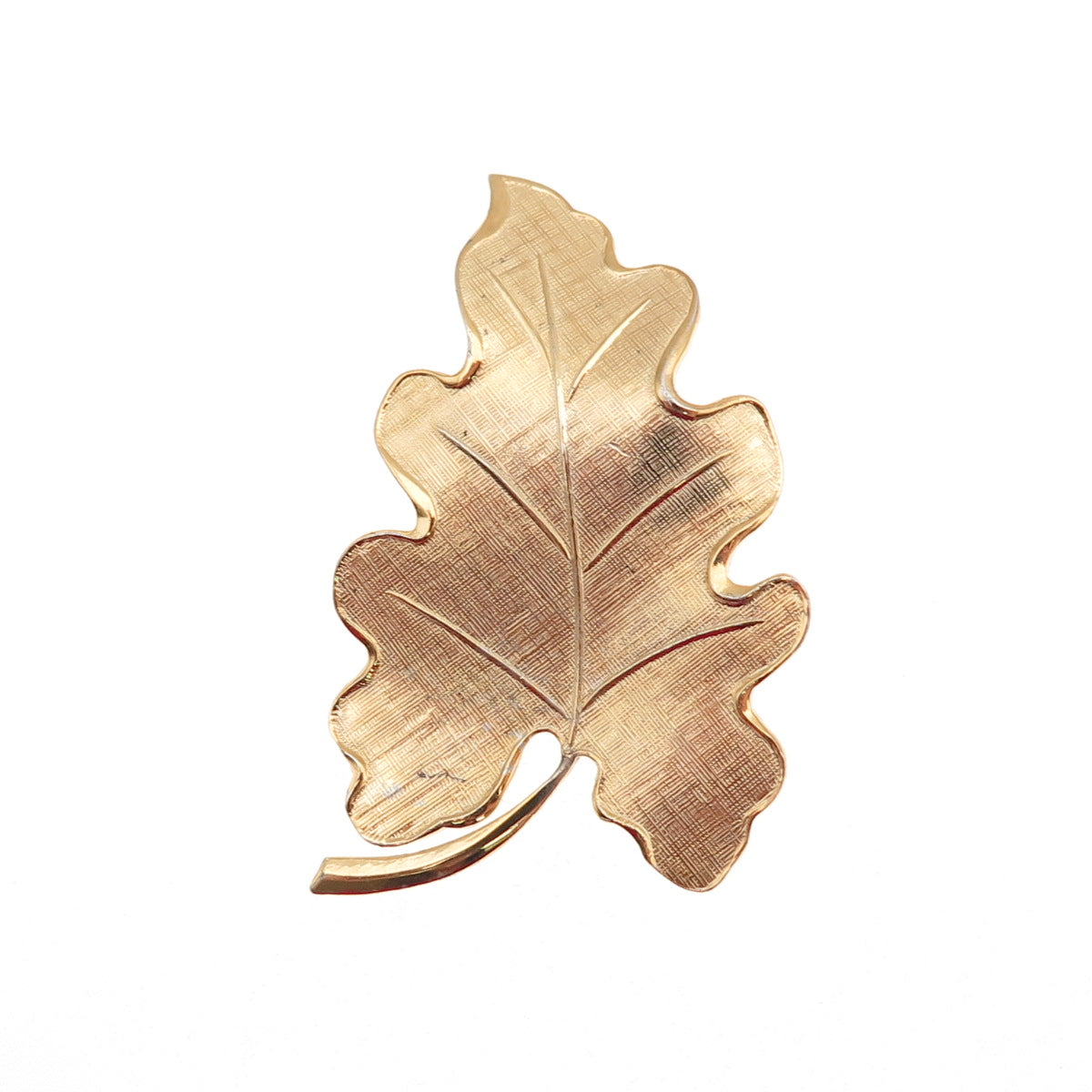 Carl Art 925 Sterling Silver Gold Plated Vintage Oak Leaf Pin Brooch