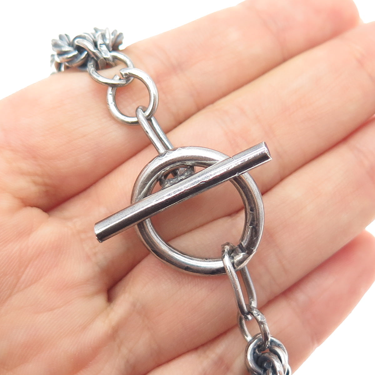 925 Sterling Silver Vintage Heavy 164.9g Double Twisted Rope Chain Necklace 16"