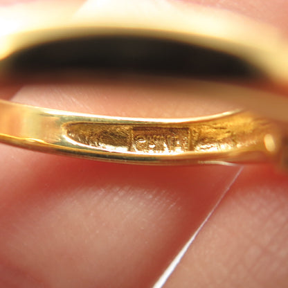 925 Sterling Silver Gold Plated Round-Cut C Z Ring Size 5.25