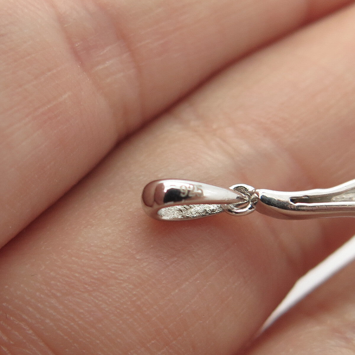 925 Sterling Silver C Z Modernist Pendant