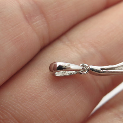 925 Sterling Silver C Z Modernist Pendant