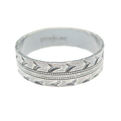 J.D. SCHLANG CO Sterling Silver Antique Art Deco Martin Bird Band Ring Size 9.25