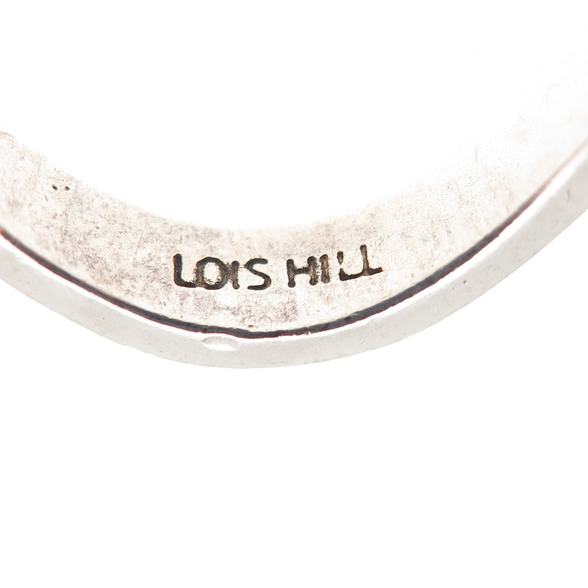 Lois Hill 925 Sterling Silver Vintage Signature Scroll Wavy Band Ring Size 9.25