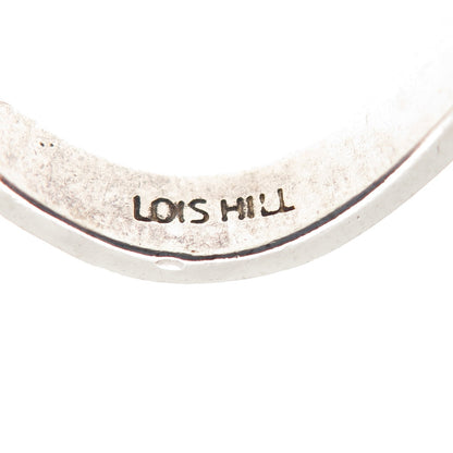 Lois Hill 925 Sterling Silver Vintage Signature Scroll Wavy Band Ring Size 9.25