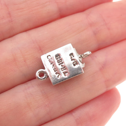925 Sterling Silver Vintage Mexico Bracelet / Necklace Box Lock Clasp